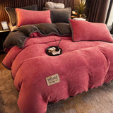 PlushHaven | Velvet Fleece Duvet Cover Set Soft Texture – Available in King Size and Queen Size 0