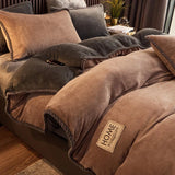 PlushHaven | Velvet Fleece Duvet Cover Set Soft Texture – Available in King Size and Queen Size 9