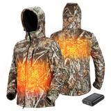 Tidewe | Heated Jacket Waterproof Softshell with 10000mAh Battery – Detachable Hood for Outdoor Activities 1