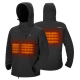 Tidewe | Heated Jacket Waterproof Softshell with 10000mAh Battery – Detachable Hood for Outdoor Activities 2