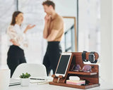 Velmora | Multi-Function Desk Organizer Built-In Phone Stand – Spacious Storage Tray for Everyday Essentials 5