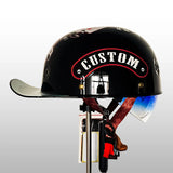 Velmora | Vintage Motorcycle Helmet Integrated Sun Visor – Classic Half-Shell Design 1