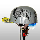 Velmora | Vintage Motorcycle Helmet Integrated Sun Visor – Classic Half-Shell Design 2