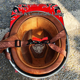 Velmora | Vintage Motorcycle Helmet Integrated Sun Visor – Classic Half-Shell Design 5