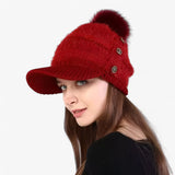 Velmora | Winter Hat Stretchable Fit With Visor – Pom Pom Design For Women And Men 0