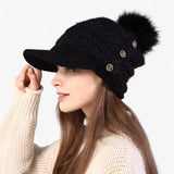 Velmora | Winter Hat Stretchable Fit With Visor – Pom Pom Design For Women And Men 6