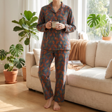 Velmora | Cotton Loungewear Set Lightweight Breathable – Unique Ginkgo Leaf Design — lifestyle
