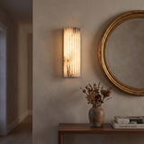 Velmora | Alabaster Wall Sconce Dimmable Integrated LED – Unique Natural Veining For Elegant Decor — lifestyle
