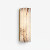 Velmora | Alabaster Wall Sconce Dimmable Integrated LED – Unique Natural Veining For Elegant Decor — product shot