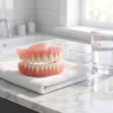 Velmora | Boil-and-Bite Denture Set Customizable Fit – Natural-Looking Upper And Lower Teeth — lifestyle