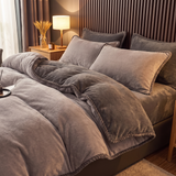 PlushHaven | Velvet Fleece Duvet Cover Set Soft Texture – Available in King Size and Queen Size — lifestyle