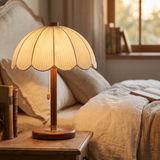 Vintage Table Lamp Warm Wood Finish – Elegant French Design For Living Room And Bedroom — lifestyle