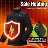 Tidewe | Heated Jacket Rechargeable Fleece with Battery Pack – Adjustable Temperature Control 8