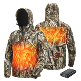 Tidewe | Heated Jacket Waterproof Softshell with 10000mAh Battery – Detachable Hood for Outdoor Activities 0
