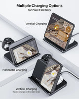 Velmora | 3 In 1 Fast Wireless Charger Compatible With Google Pixel Fold – Charge Phone, Smartwatch, And Earbuds Simultaneously 1