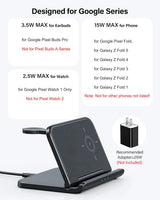 Velmora | 3 In 1 Fast Wireless Charger Compatible With Google Pixel Fold – Charge Phone, Smartwatch, And Earbuds Simultaneously 5