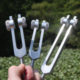 Velmora | 3pc Solfeggio Tuning Fork Set Weighted for Deep Vibrational Therapy – 174Hz, 432Hz, 528Hz 4
