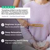 Velmora | 3pc Solfeggio Tuning Fork Set Weighted for Deep Vibrational Therapy – 174Hz, 432Hz, 528Hz 6