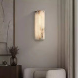Velmora | Alabaster Wall Sconce Dimmable Integrated LED – Unique Natural Veining For Elegant Decor 3