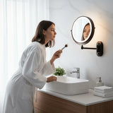 Velmora | LED Magnifying Mirror Adjustable Lighting 20.32cm – Cordless Rechargeable Design 3