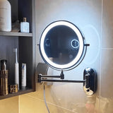 Velmora | LED Magnifying Mirror Adjustable Lighting 20.32cm – Cordless Rechargeable Design 4