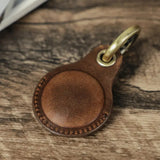Velmora | Leather AirTag Cover Handmade Genuine Protection – Stylish Design With Easy Access 3
