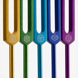 Velmora | Solfeggio Forks 9pc Set Professionally Tuned – Chakra Printed Engrams Included 3