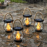 Velmora | USB Rechargeable Rope Lantern Light-Sensing Automatic – Compact Design With Hemp Rope Handle 1