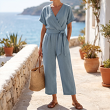 Velmora | Short Dress 100% Belgian Linen – Lightweight Breathable Fabric — lifestyle