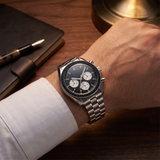 Velmora | 39mm Meca-Quartz Chronograph Watch with Sapphire Crystal – 100m Water Resistant Design — lifestyle