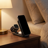 Velmora | Foldable 3-in-1 Magnetic Charging Station 25W – Active Cooling Technology — lifestyle