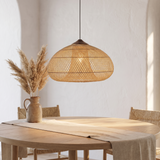 Velmora | Rattan Pendant Light Handcrafted Unique Design – Adjustable Cable Length For Warm Ambiance — lifestyle