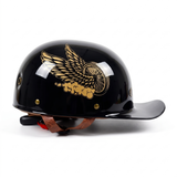 Velmora | Vintage Motorcycle Helmet Integrated Sun Visor – Classic Half-Shell Design — product shot