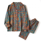 Velmora | Vintage Leaf Cotton Loungewear Set Soft Lightweight – Eco-Friendly Jacquard Design — product shot
