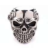 Velmora | Skeleton Skull Ring Heavy .925 Sterling Silver – Intricate Handcrafted Gothic Design — product shot