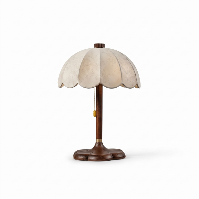 French Vintage Table Lamp Warm Wood Finish – Elegant Design For Living Room And Bedroom